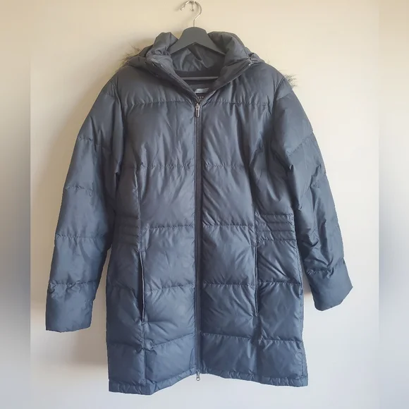 Mountain Hardwear Parka Coat Long Hooded Faux Fur Trim Womens - Picture 3 of 6